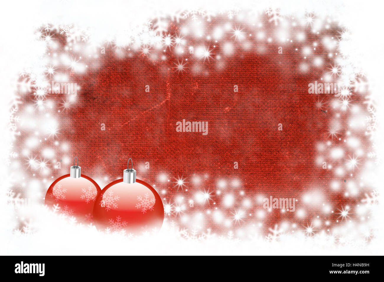 Weihnachten Hintergrund mit Christbaumkugeln Stockfoto