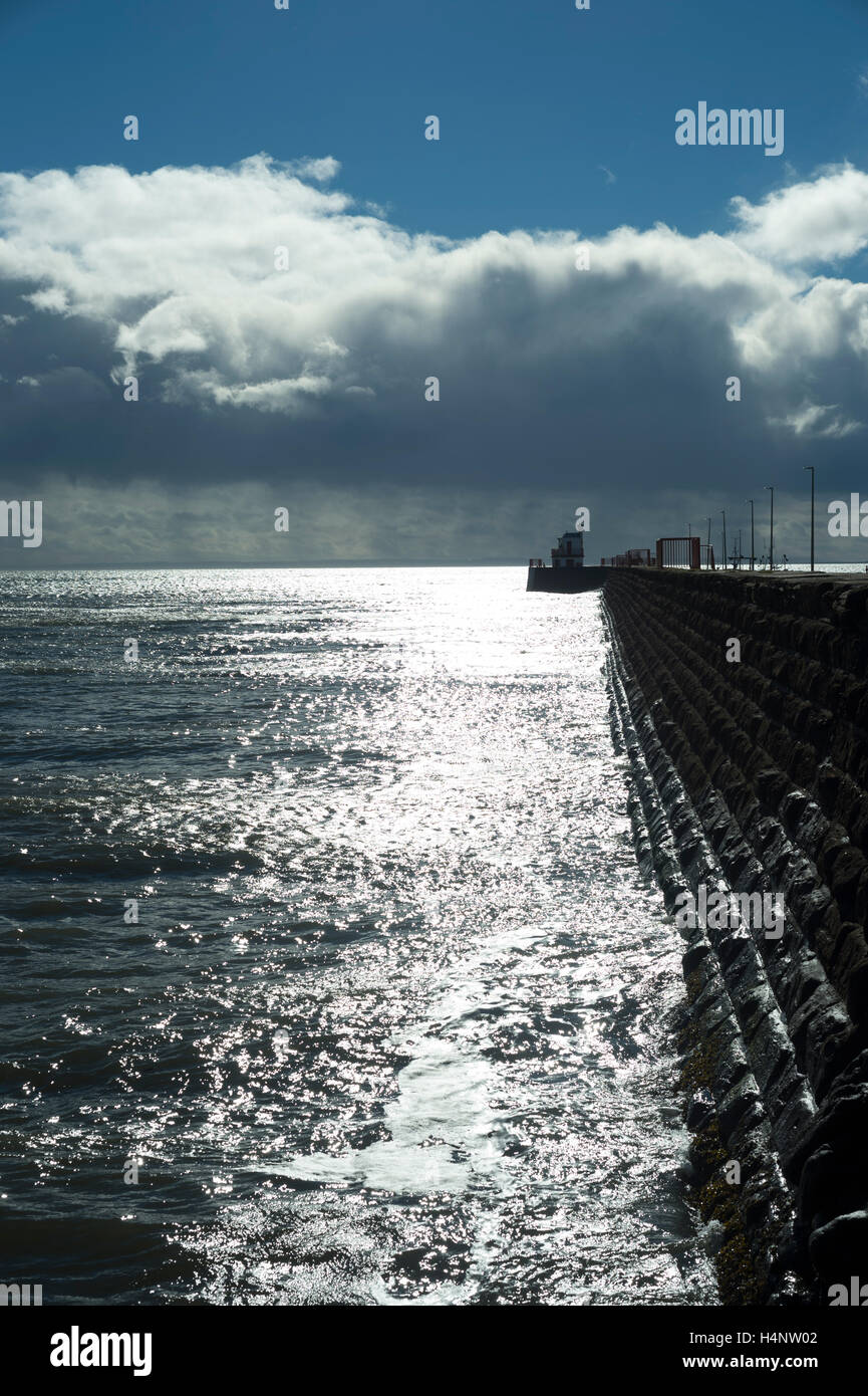 Sturm über der Nordsee bei Arbroath, Angus, Schottland. Stockfoto