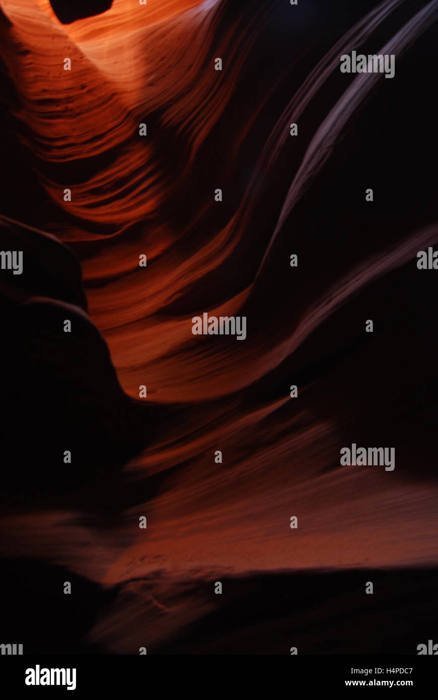 Lichteffekte im Antelope Slotcanyon Stockfoto