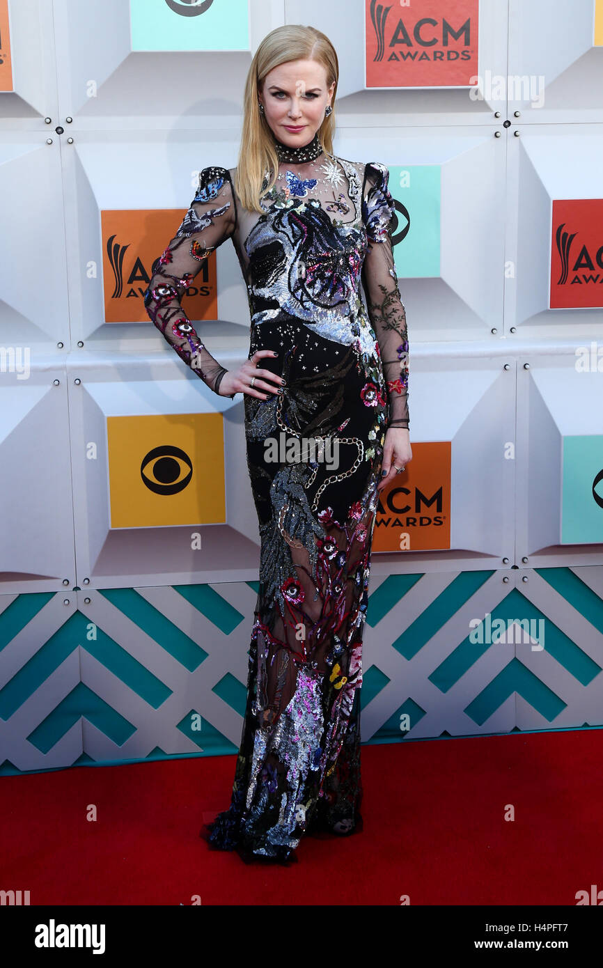 Nicole Kidman besucht den 51. Academy of Country Music Awards im MGM Grand Garden Arena am 3. April 2016 in Las Vegas, Nevada. Stockfoto