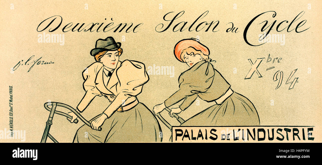 Plakat für Salon du Cycle. Forains, Jean Louis (1852-1931), Künstler Stockfoto