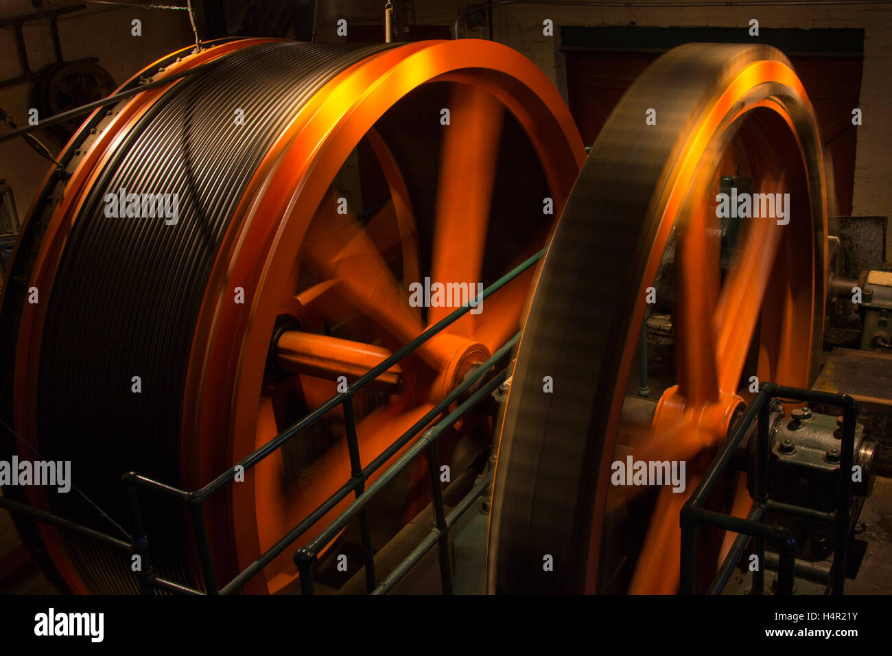 KABEL TROMMELANTRIEB DUQUESNE INCLINE (© DUQUESNE HEIGHTS STEIGUNG PRESERVATION SOCIETY 1964) MT WASHINGTON PITTSBURGH PENNSYLVANIA USA Stockfoto