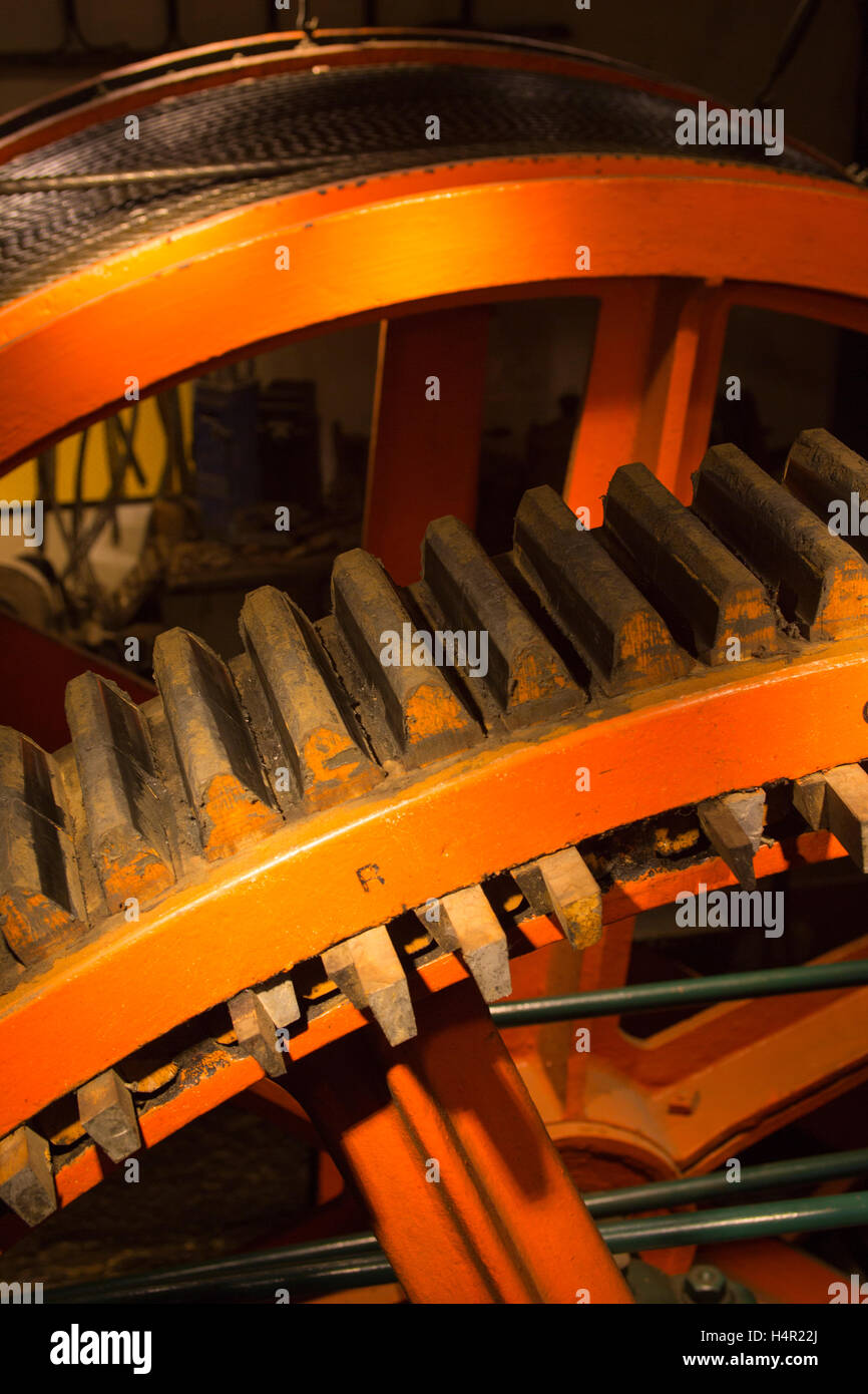 KABEL TROMMELANTRIEB DUQUESNE INCLINE (© DUQUESNE HEIGHTS STEIGUNG PRESERVATION SOCIETY 1964) MT WASHINGTON PITTSBURGH PENNSYLVANIA USA Stockfoto