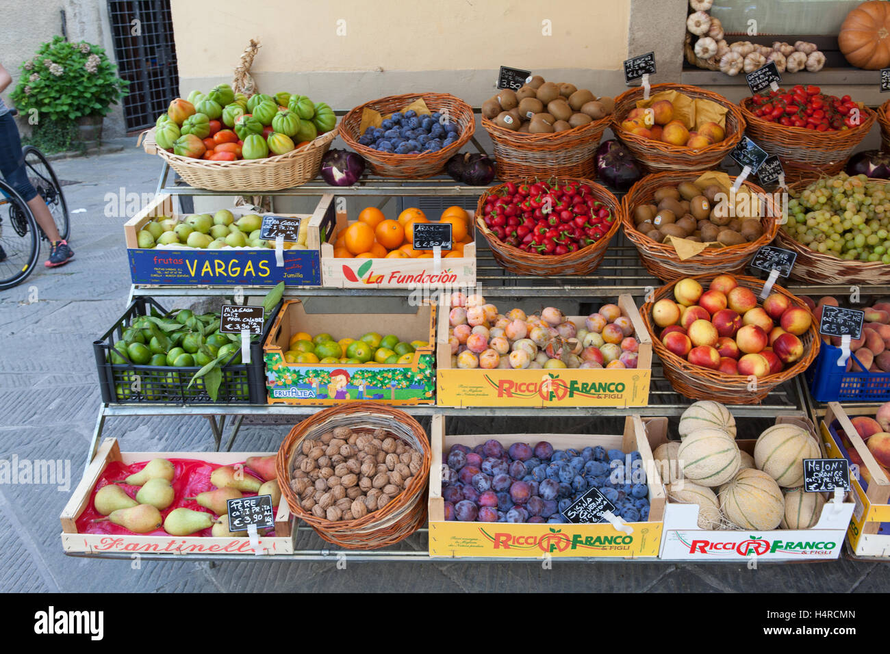 Obst & Gemüse-Markt, Toskana, Italien Stockfoto