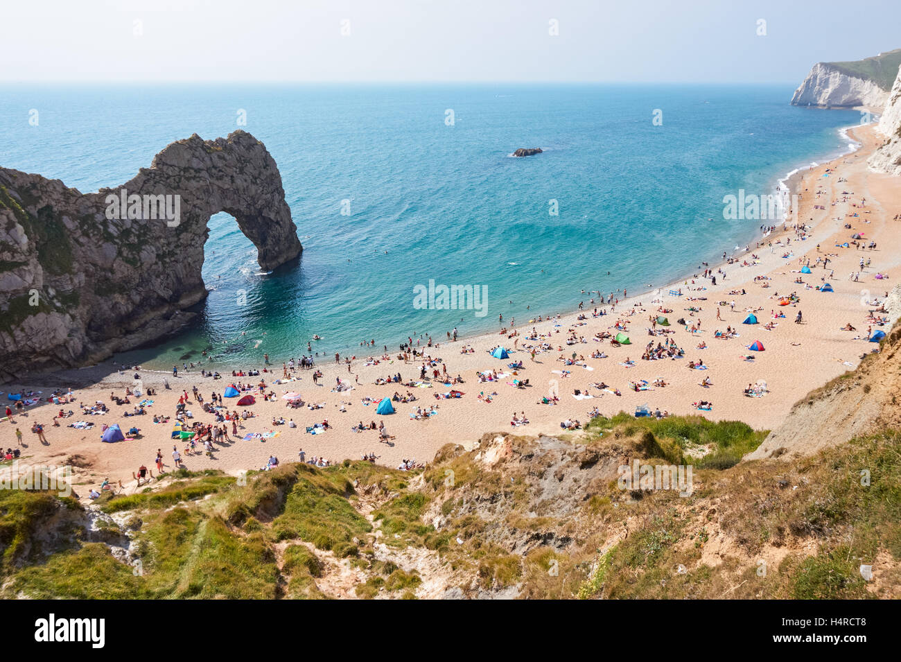 Durdle Door-Strand in der Nähe von Lulworth in Dorset England Vereinigtes Königreich UK Stockfoto Durdle Door-Strand in der Nähe von Lulworth in Dorset England Vereinigtes Königreich UK Stockfoto
