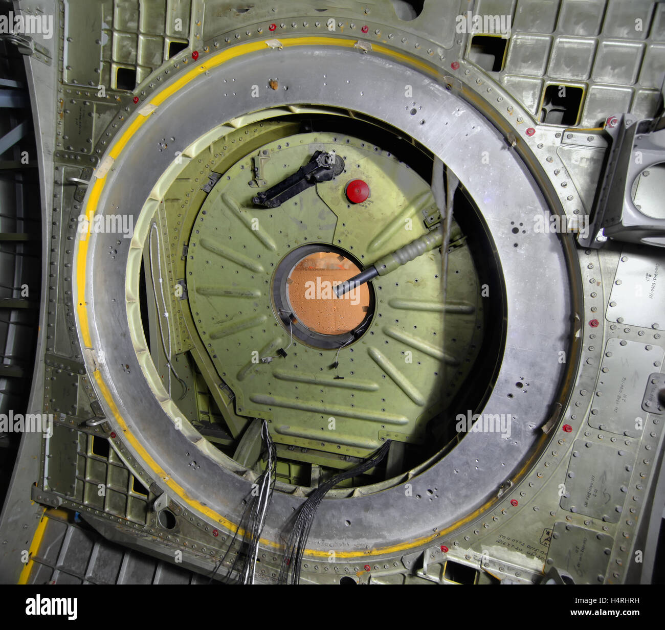 Hermetisch geschlossen dem des Space Shuttle Buran. Innenansicht Stockfoto