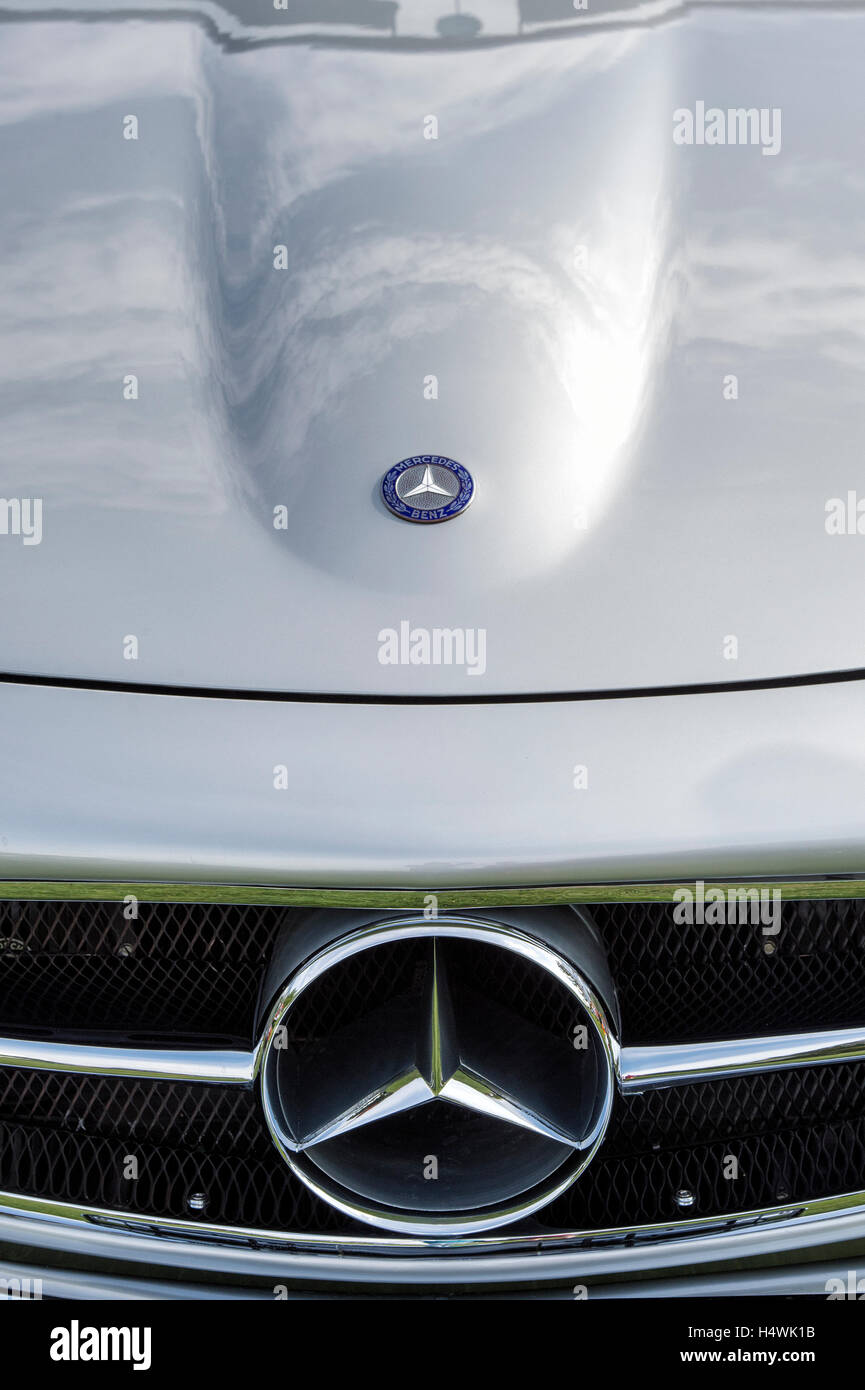 1961 Mercedes Benz 190SL Sports Tourer vordere Motorhaube und Kühlergrill Stockfoto