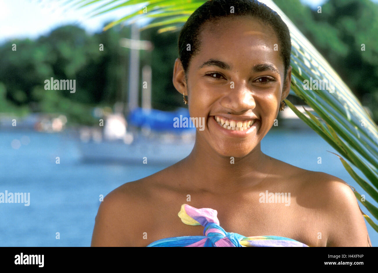 Fidschi Mädchen in Suva, Fidschi Stockfoto