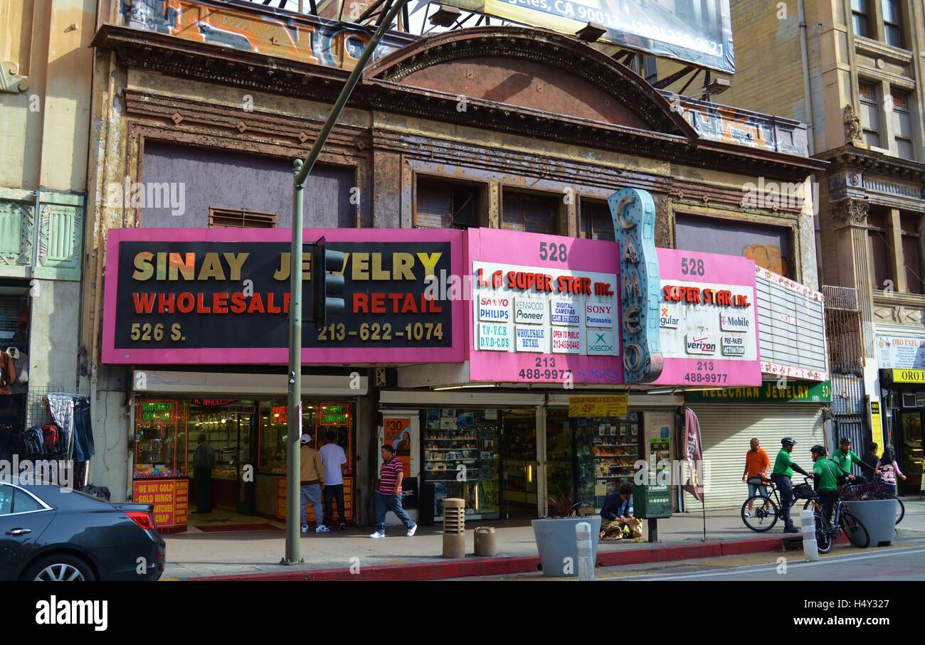 Historische, Wahrzeichen, Cameo, Kino, Theater, Broadway, Los Angeles, Kalifornien Stockfoto