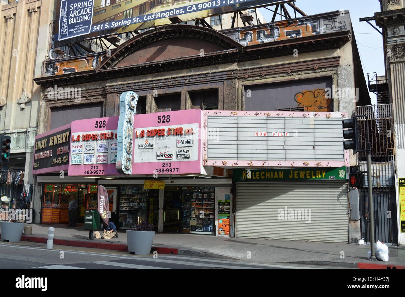 Historische, Wahrzeichen, Cameo, Kino, Theater, Broadway, Los Angeles, Kalifornien Stockfoto