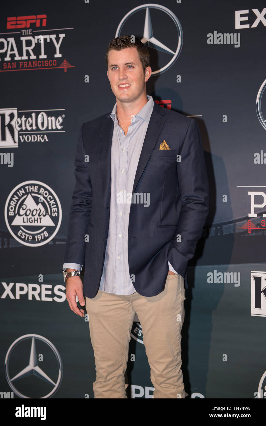 Drew Pomeranz kommt bei ESPN The Party in Fort Mason im 5. Februar 2016 in San Francisco, Kalifornien Stockfoto