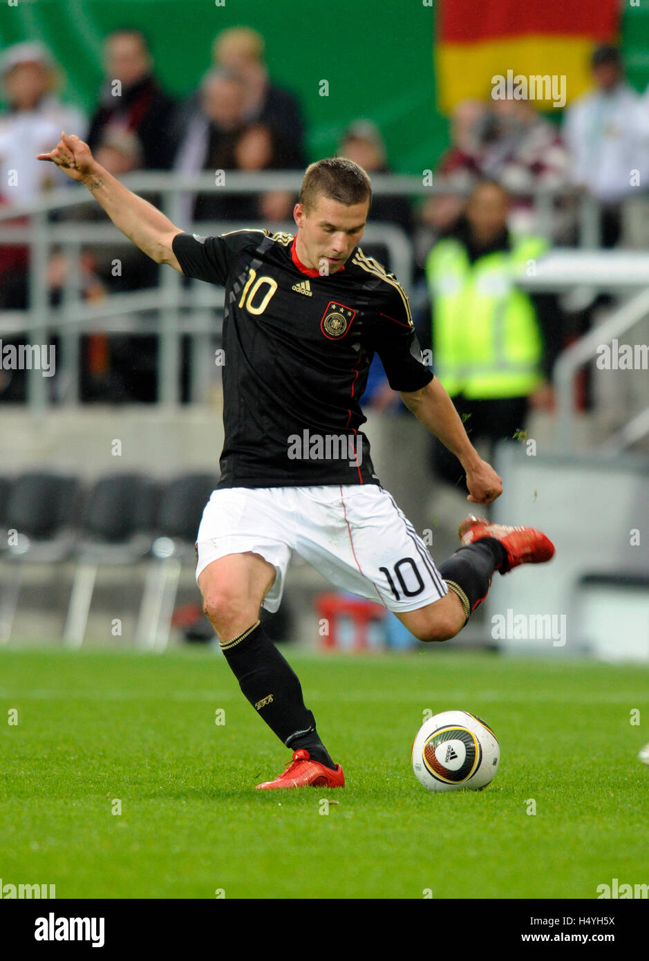 Lukas Podolski, internationalen Fußball Freundschaftsspiel, Deutschland 3 Malta 0, Tivoli-Stadion, Aachen, Nordrhein-Westfalen Stockfoto