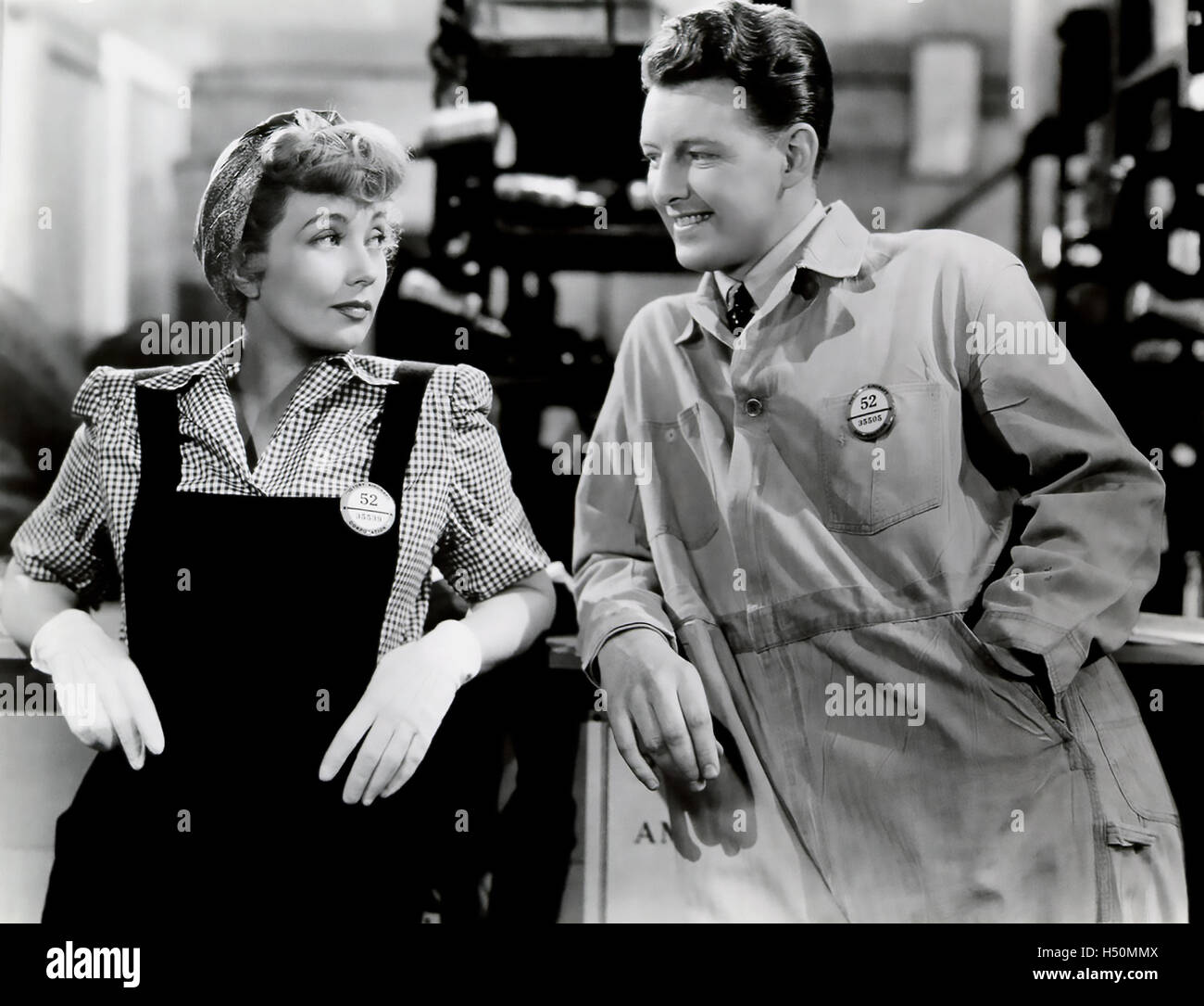 SWING SHIFT MASIE 1943 MGM Film mit Ann Sothern und James Craig Stockfoto