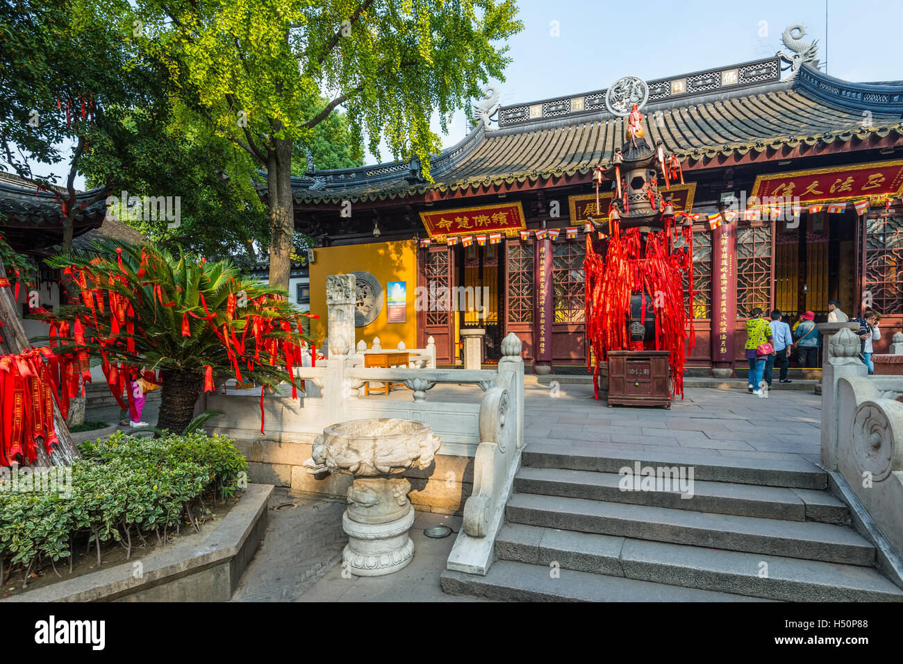 Bao'en Tempelanlage (Beisi Tempel oder North Temple Pagoda) in Suzhou, Provinz Jiangsu, China Stockfoto