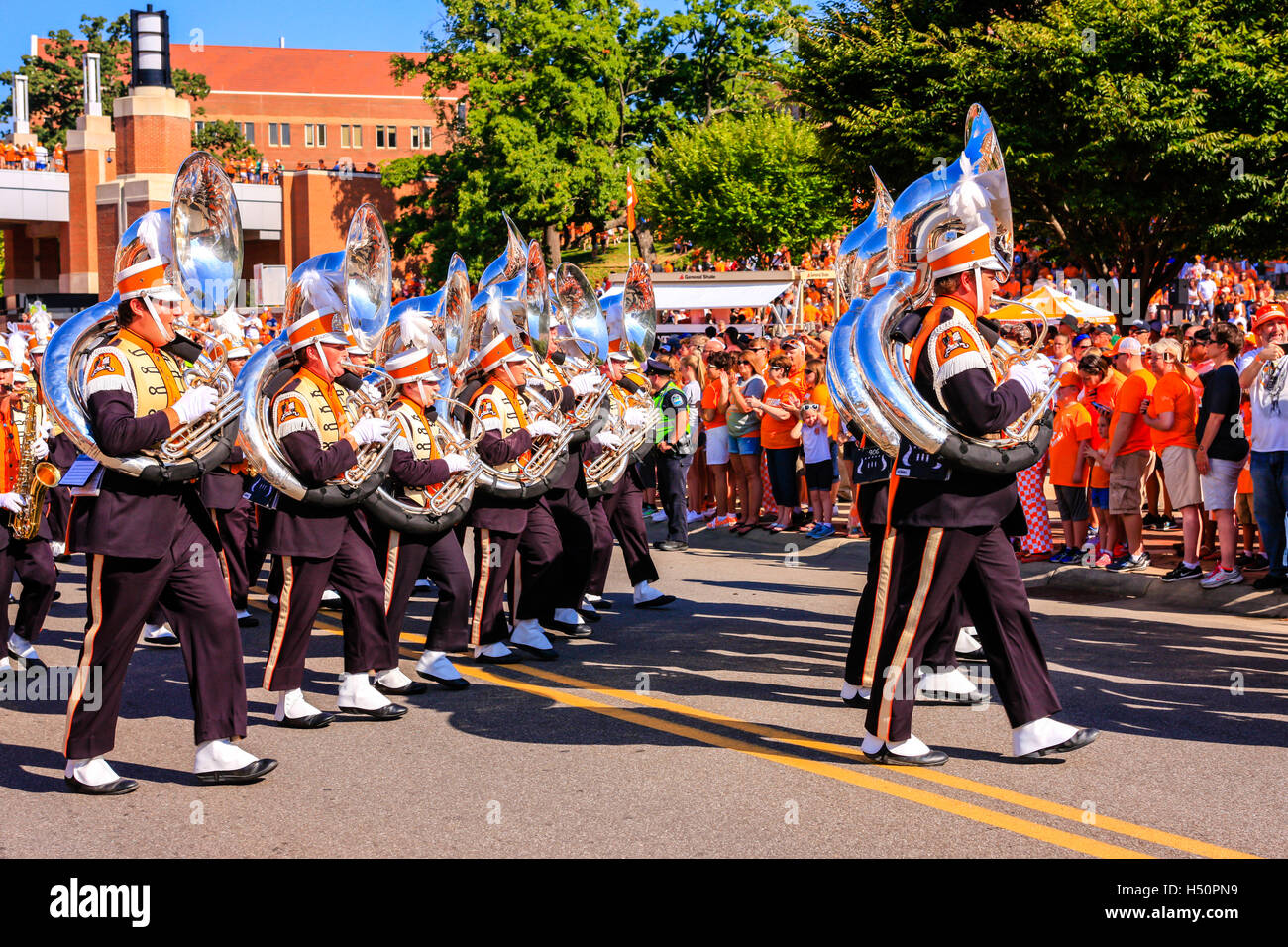 Der Stolz der Southland Marching Band, offizieller Name der Band University of Tennessee in Knoxville TN Stockfoto