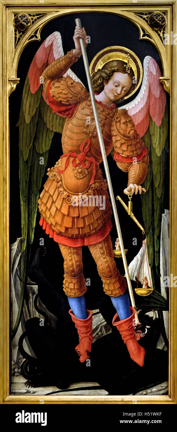 Der Erzengel Michael mit der Seele Skalen von Bartolomeo Vivarini 1430 - 1491 Maler Italien Italian15th Jahrhundert Stockfoto
