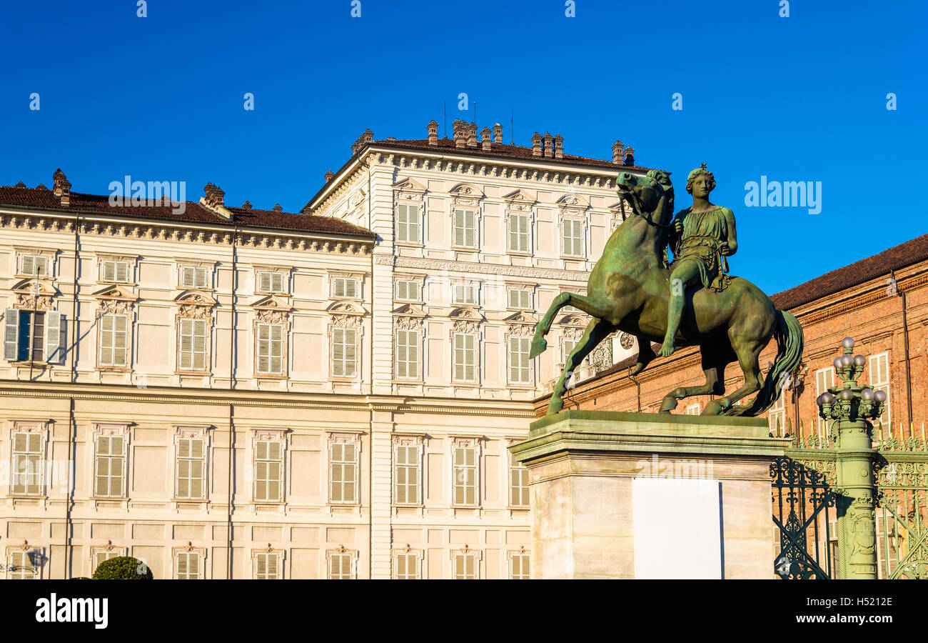 Statue der Dioskuren in Turin - Italien Stockfoto