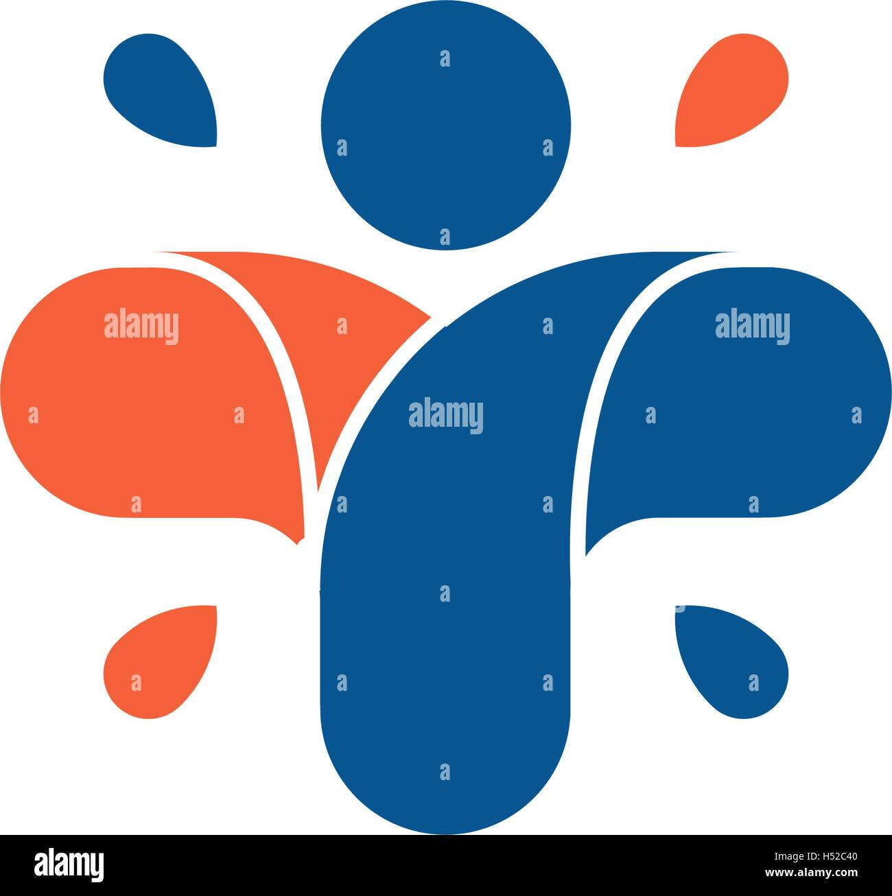 Isolierte abstrakt bunt Kreuz Logo. Menschliche Silhouette Schriftzug. Medizinische-Symbol. Religiöses Zeichen. Gesundheitswesen-Symbol. Krankenhaus, Klinik, Arzt-Emblem. Vektor-Illustration. Stock Vektor