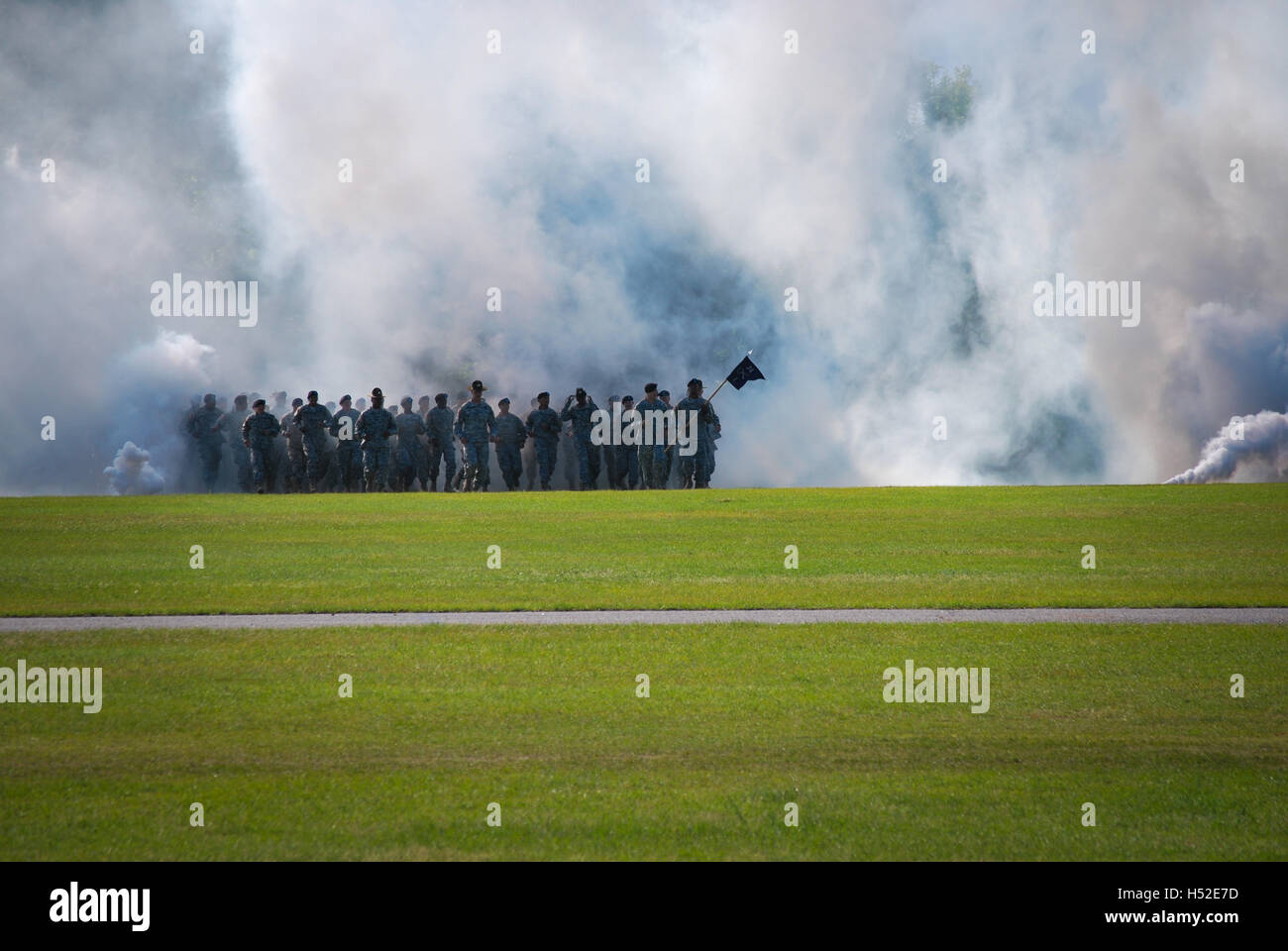 Armee-Platoon während dem Studium in Fort Jackson, Columbia, South Carolina, USA Stockfoto