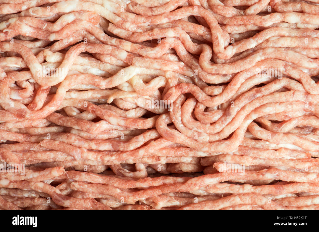 Roten Hintergrund aus Fleisch Hackfleisch für die Zubereitung der Mahlzeit Stockfoto