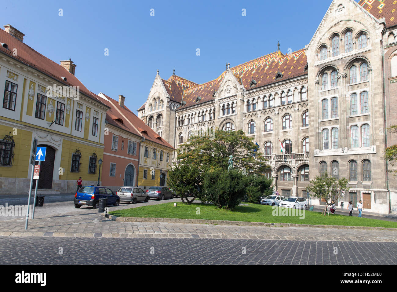 Nationale Archive von Ungarn. Buda. Budapest. Schönheit-Altbau Stockfoto