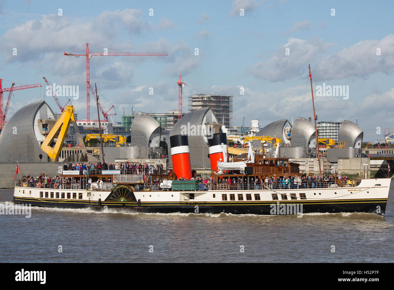 Waverley Raddampfer auf der Themse im Jahr 2016 London Saison Stockfoto
