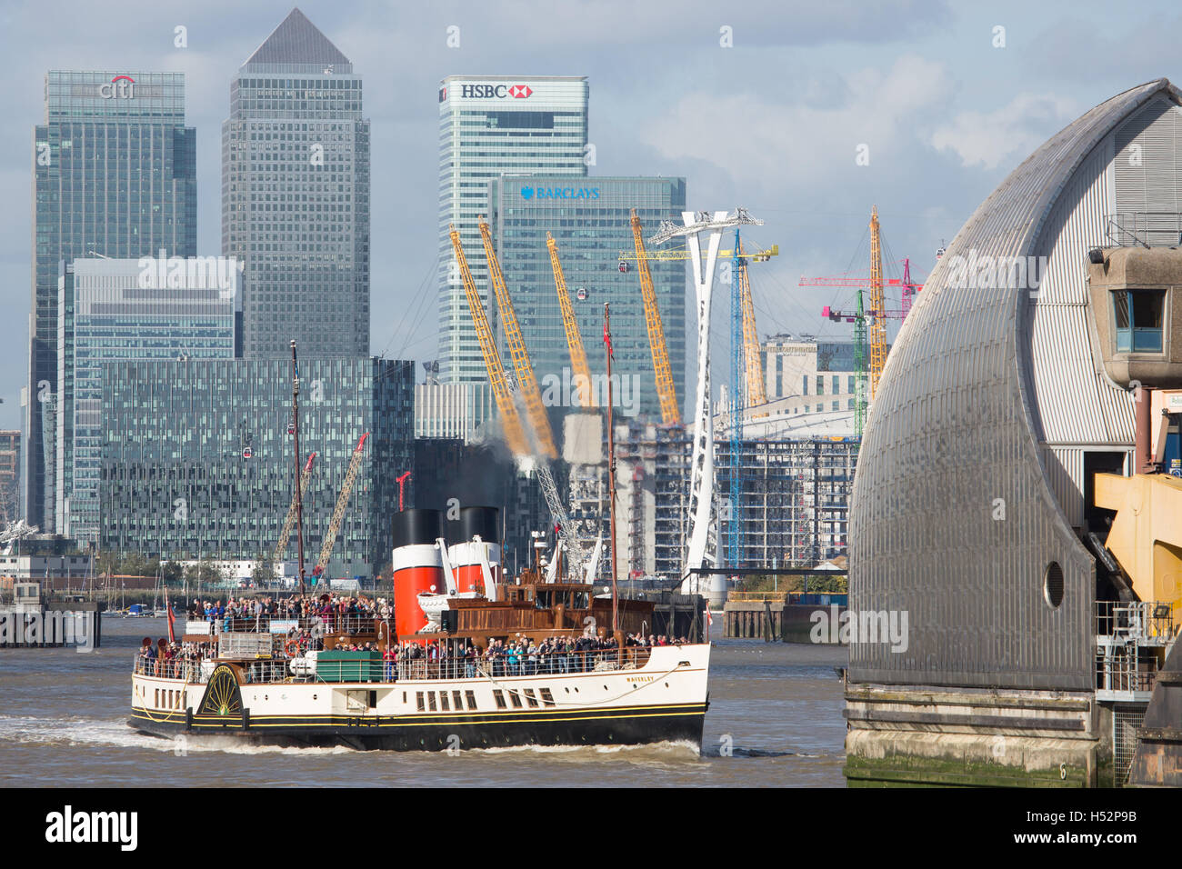 Waverley Raddampfer auf der Themse im Jahr 2016 London Saison Stockfoto