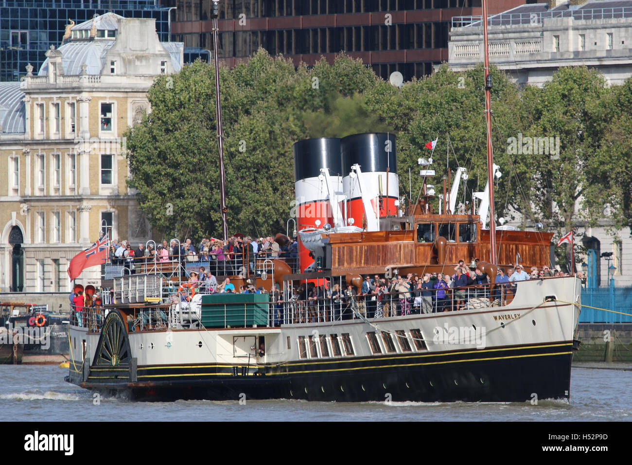 Waverley Raddampfer auf der Themse im Jahr 2016 London Saison Stockfoto