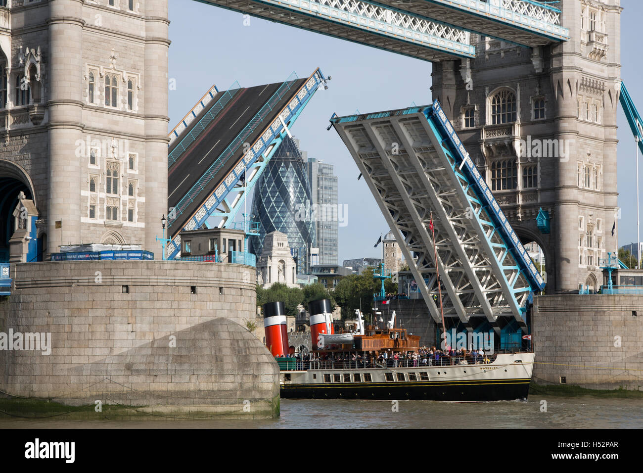 Waverley Raddampfer auf der Themse im Jahr 2016 London Saison Stockfoto