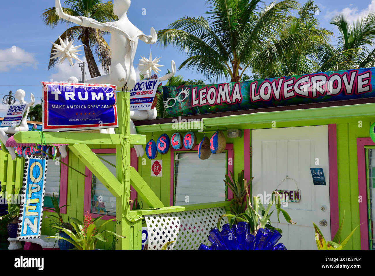 Amerikanische Kleinbetrieb in Florida mit abmelden, zur Unterstützung der Trump für Präsidenten Rooney für den Kongress Stockfoto