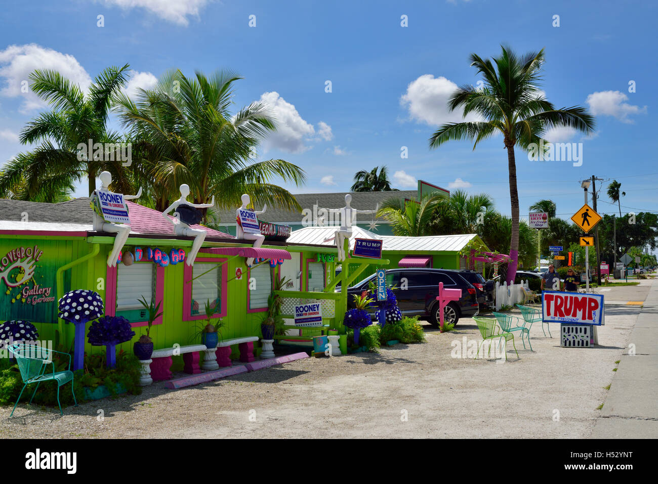 Amerikanische Kleinbetrieb in Florida mit abmelden, zur Unterstützung der Trump für Präsidenten Rooney für den Kongress Stockfoto