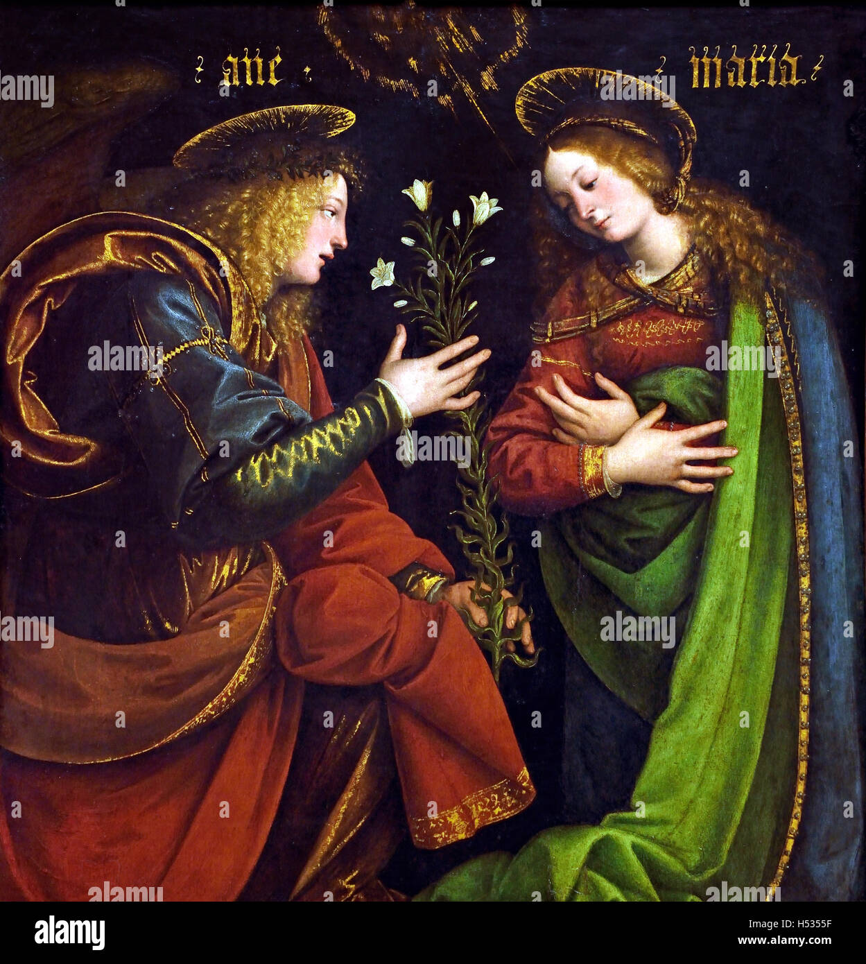 Der Verkündigung an Maria 1512 Gaudenzio Ferrari (c. 1471 – 1546) nördlichen italienischen Maler und Bildhauer der Renaissance. Italien Stockfoto