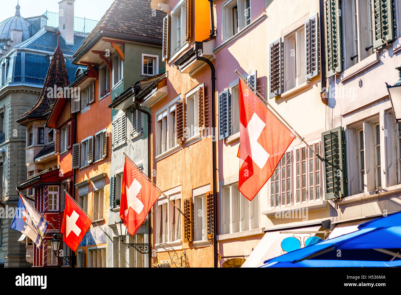 Stadt Zürich in der Schweiz Stockfoto