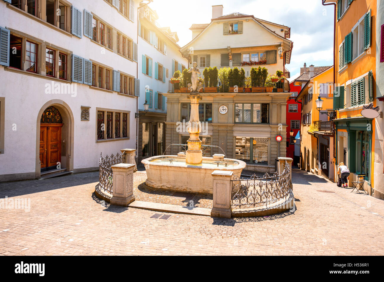 Stadt Zürich in der Schweiz Stockfoto