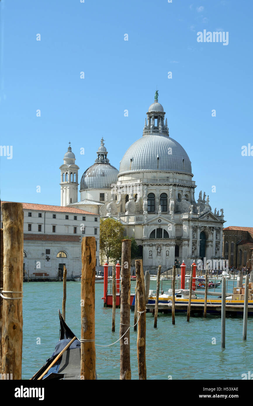 Basilika Santa Maria della Salute in Venedig in Italien. Stockfoto