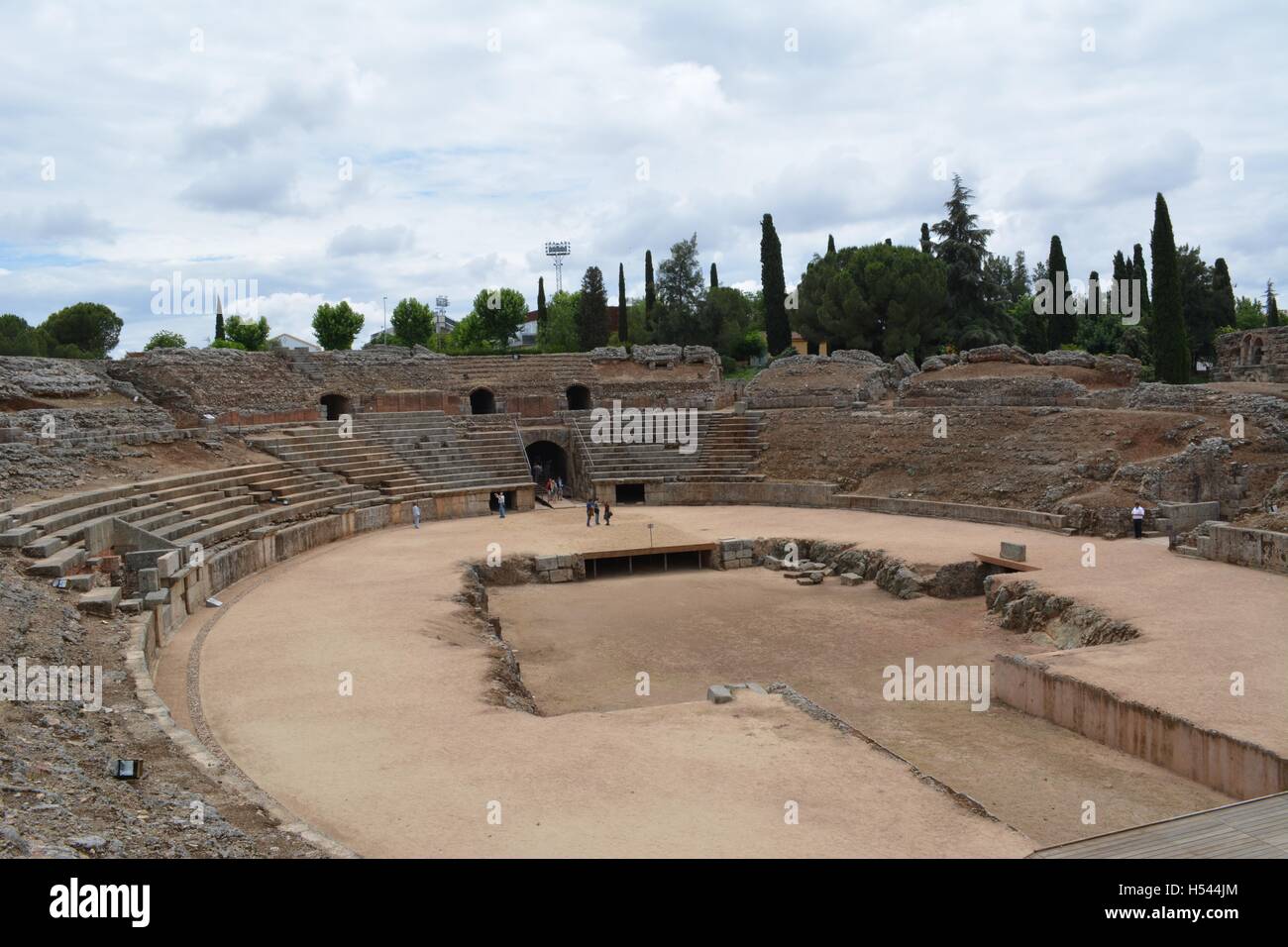 Amphitheater von Mérida aus 25 v. Chr. Stockfoto