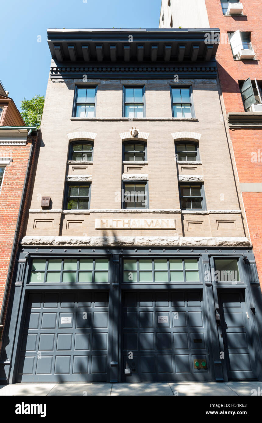 Außenfassade des konvertierten H Thalman stabile Gebäude in Greenwich Village in New York. Stockfoto