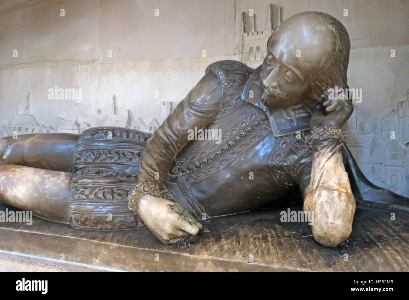 William Shakespeare-Statue in der Southwark Cathedral, London Stockfoto
