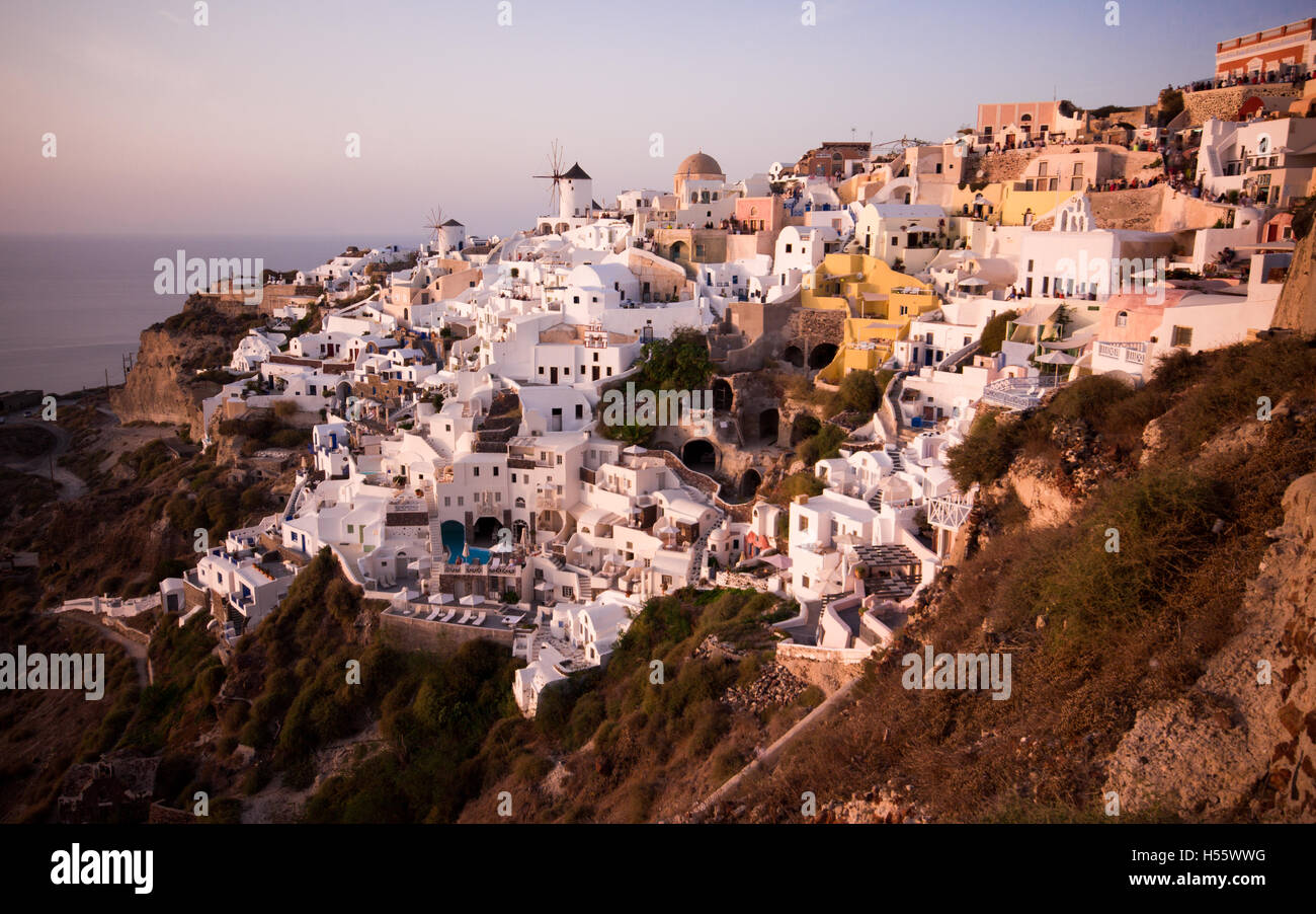 Santorin, Sonnenuntergang - Kykladen - Griechenland Stockfoto