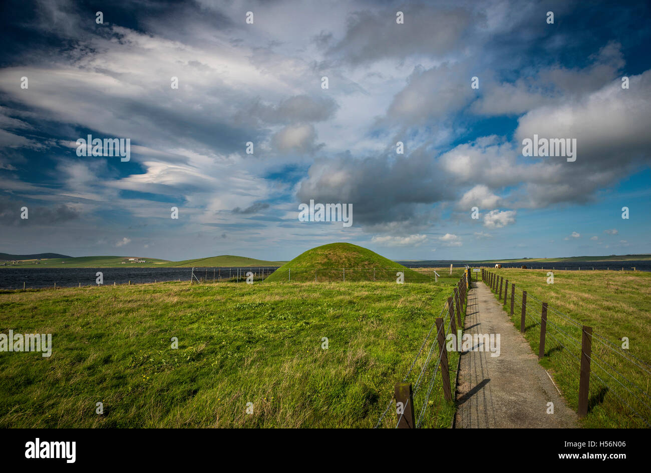 Unstan neolithischen chambered Cairn auf Mainland, Orkney, Schottland, UK Stockfoto