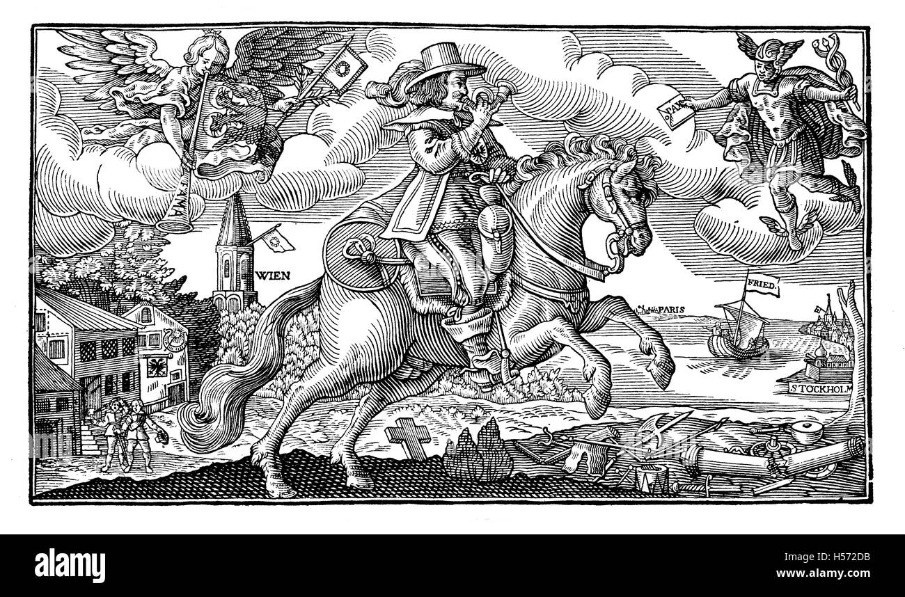 Allegorie des Friedens Muester Vertrags am Ende des Dreißigjährigen Krieges Stockfoto