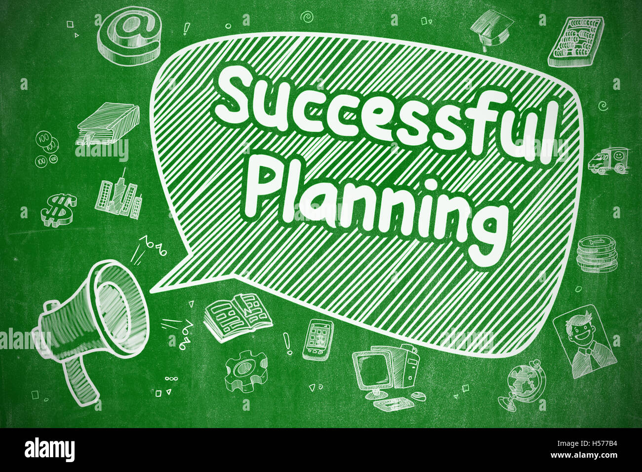 Erfolgreiche Planung - Business-Konzept. Stockfoto