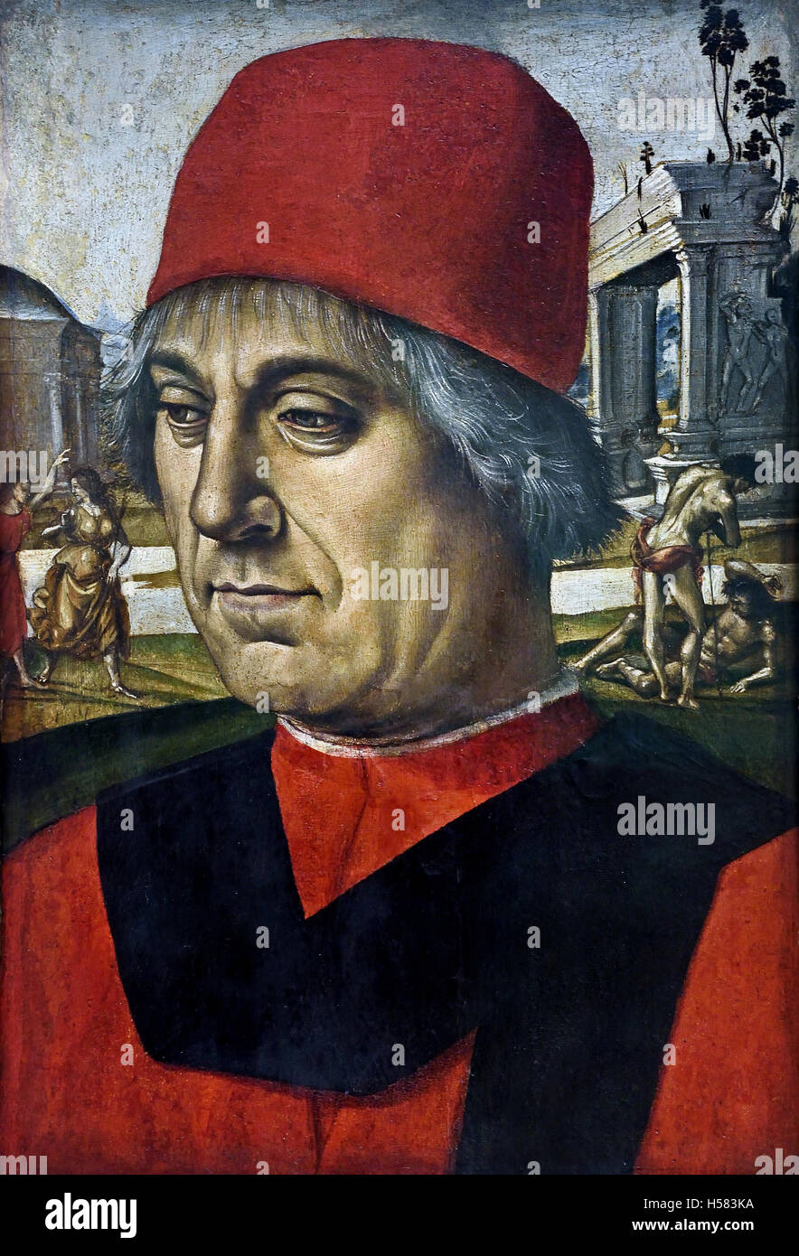 Porträt von einem Mann 1492 Luca Signorelli 1445 – 1523 war ein italienischer Renaissance-Maler Cortona Italien Stockfoto