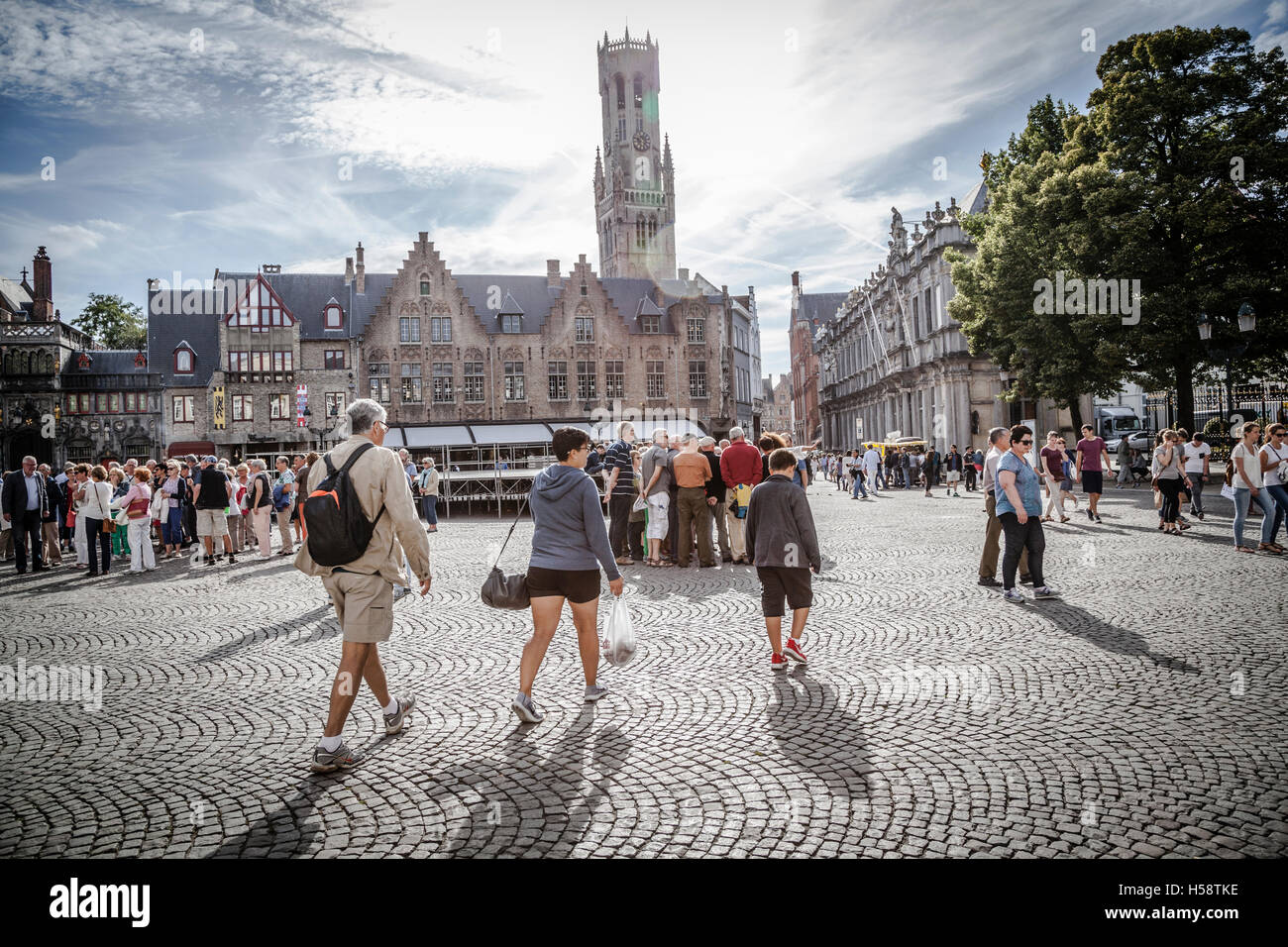 Burgplatz in der Altstadt, Brügge, Belgien Stockfoto