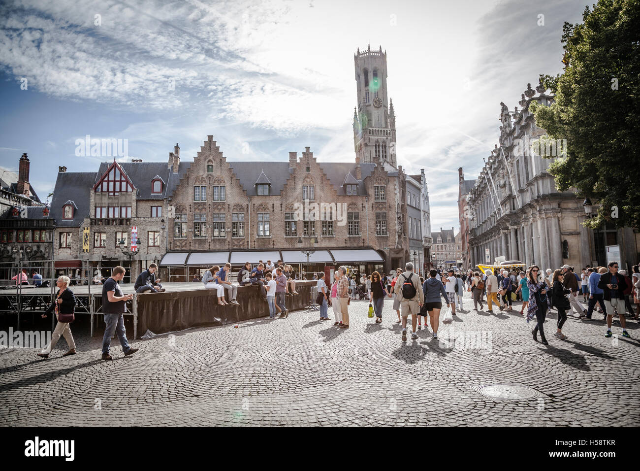 Burgplatz in der Altstadt, Brügge, Belgien Stockfoto