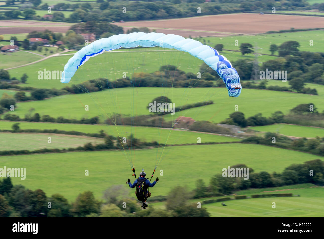 Parascenders in der Nähe von Devil es Dyke auf den South Downs Stockfoto