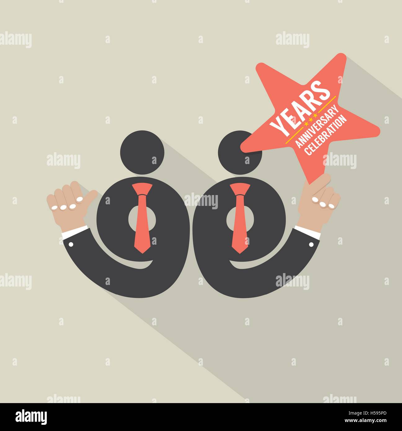 99. Jahre Jubiläum-Typografie-Design-Vektor-Illustration Stock Vektor