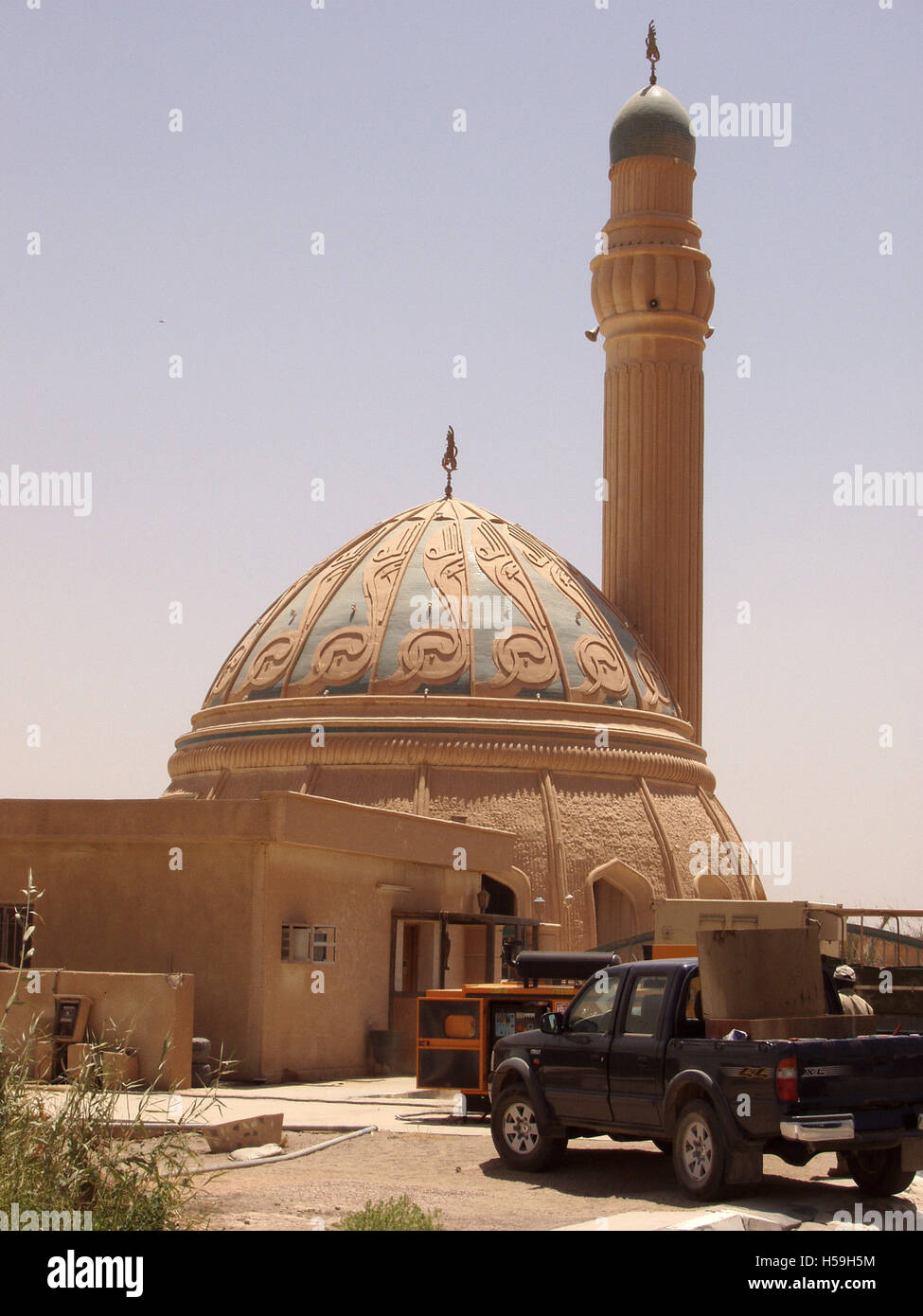 25. Juli 2003 kleine Moschee innerhalb des Perimeters der Bagdad International Airport, ehemals Saddam International Airport. Stockfoto