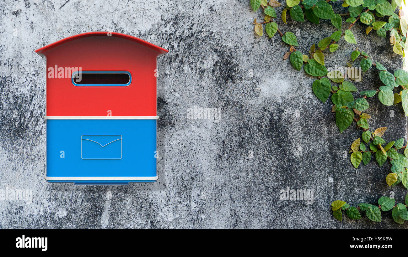 Das 3d Rendering-Postfach mit schönen Hintergrundbild Stockfoto