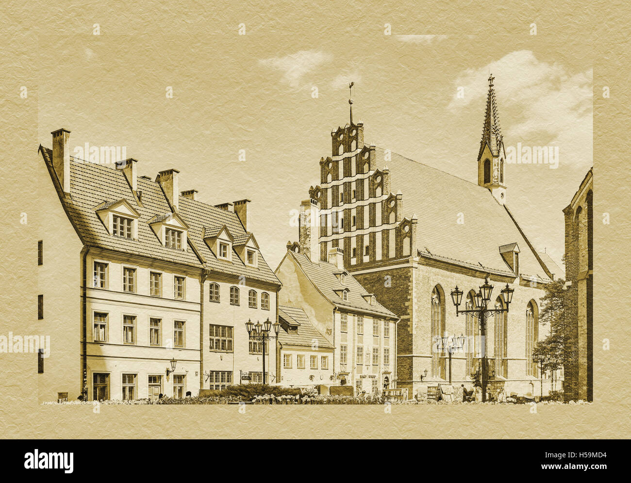 Die St. Johns Kirche (Sv. Jana Baznica) befindet sich in der Altstadt von Riga, Lettland, Baltikum, Europa Stockfoto